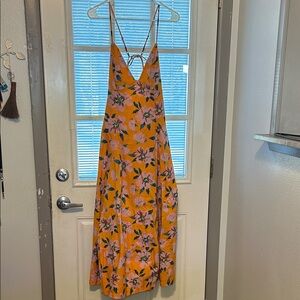 Free People orange floral maxi dress